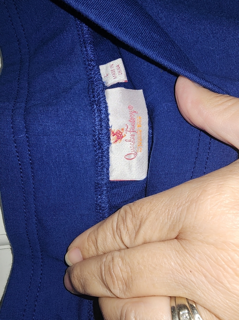 Quacker Factory Blue Capris with Silver Star Accents New Womans Plus Size Large - Picture 4 of 11